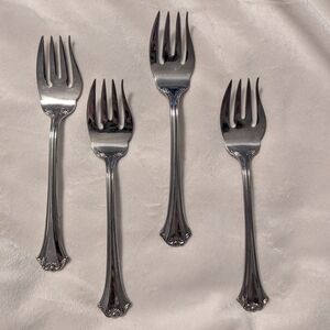 Reed & Barton Country French/French Chippendale Silver Fork Set Of 4